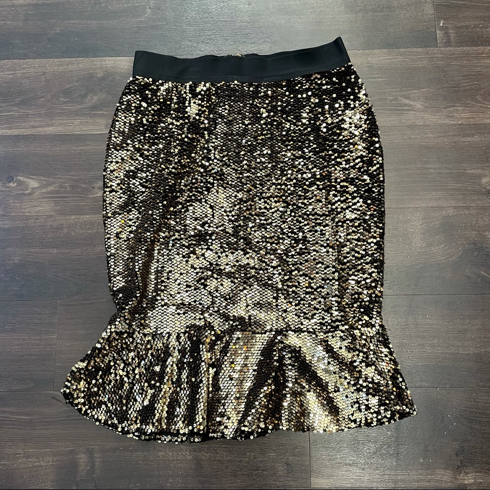 GOLD SEQUIN SKIRT